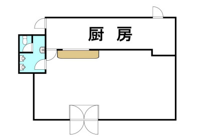 大津市雄琴６丁目の店舗一部の間取り