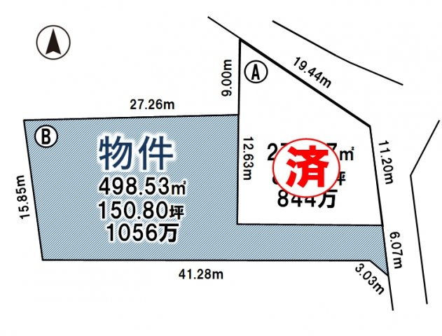 結城市結城　区画Bの土地図|区画図