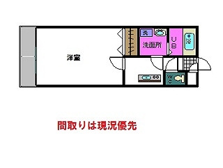 唐津市元石町のアパートの間取り