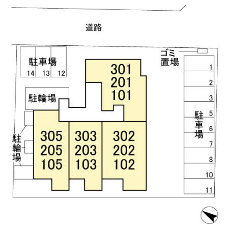 アンプルールの区画図