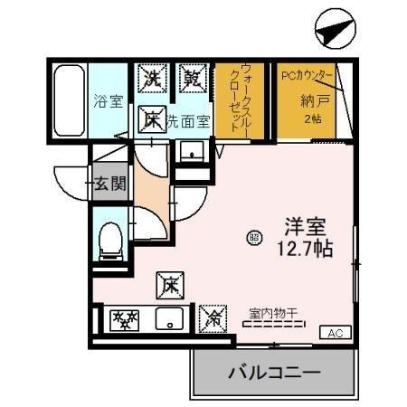 D-PLACE飾磨駅前の間取り