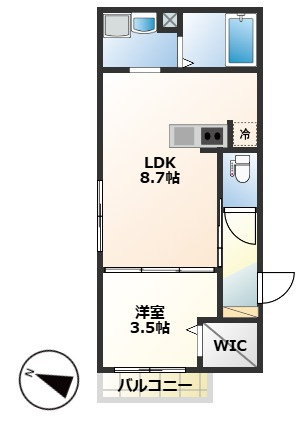 TKハイツ一番館の間取り