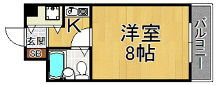 西北チェリーマンションの間取り