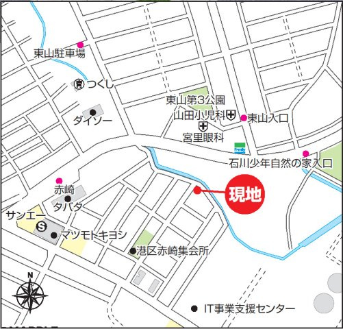 ハートフルタウン石川赤崎　全2棟　1号棟の地図
