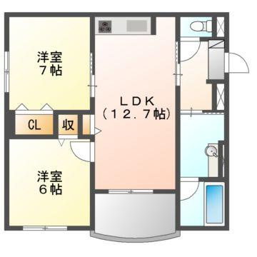 Ｓｈａｌｌｏｗ　Ｇａｒｄｅｎ　Ｂの間取り