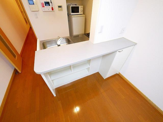 レオパレス南阪手のキッチン|キッチンでお料理をお楽しみください