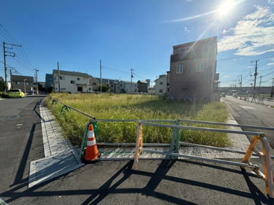 【前面道路含む現地写真】 | ●草加市金明町・売地● | ●前面道路含む現地●