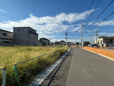 【前面道路含む現地写真】 | ●草加市金明町・売地● | ●前面道路含む現地●