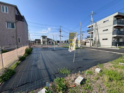 【前面道路含む現地写真】 | ●草加市金明町・売地● | ●前面道路含む現地●