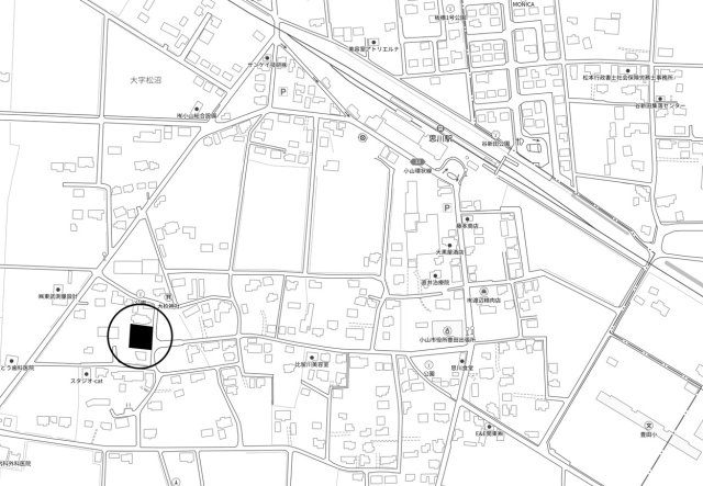 小山市松沼の地図