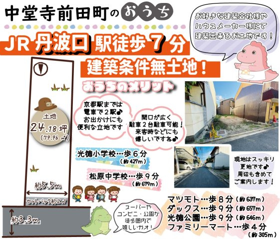 中堂寺前田町　建築条件無土地