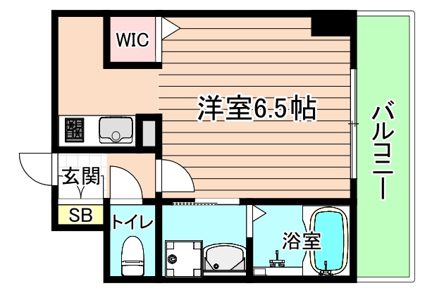 大阪市城東区新喜多１丁目の賃貸マンションの間取り