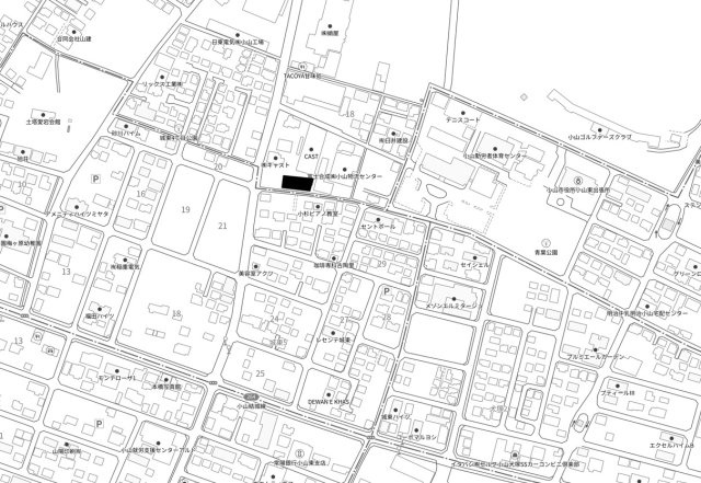 小山市城東４丁目の地図