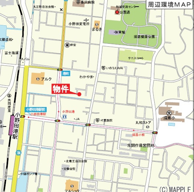【地図】 | クレイドルガーデン山陽小野田市港町 第１（３号棟）