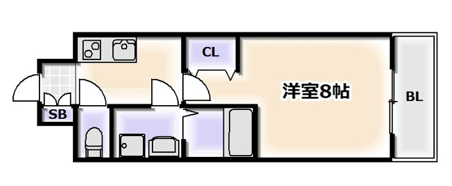 【間取り】 | S-RESIDENCE難波EAST（エスレジデンス難波イースト）