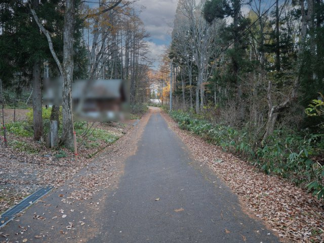 黒姫高原保健休養地①の前面道路含む現地写真