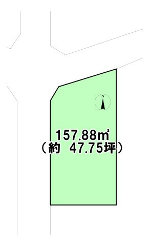 富里市十倉の売地の土地図