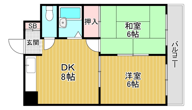 【間取り】 | ハイツハセガワⅡ号館