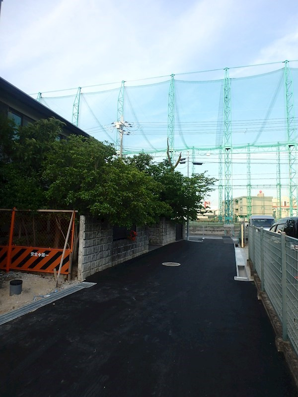 西昆陽2丁目　新築戸建　1号地の前面道路含む現地写真|前面道路