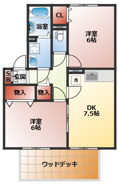 クレール山之上の間取り