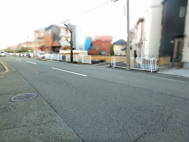 尼崎市富松町３丁目　土地の前面道路含む現地写真|前面道路含む現地写真です