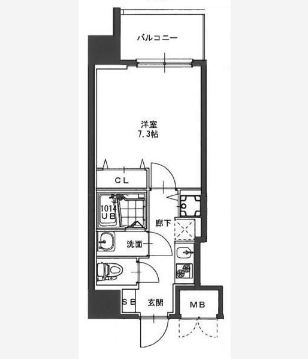 エスレジデンス緑橋駅前の間取り