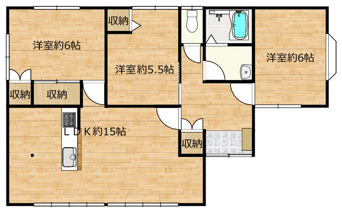 小林市細野の中古一戸建の間取り