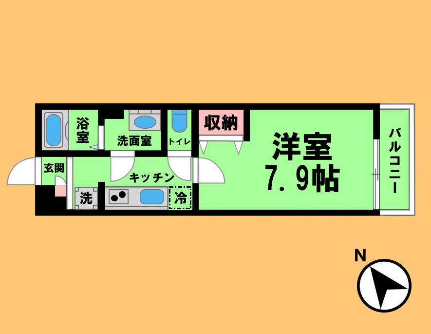 リブリ・サンハートの間取り|間取り反転タイプ