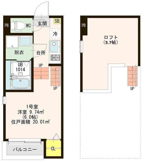 アップザイツの間取り