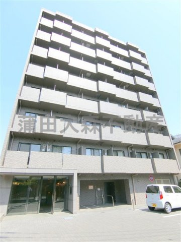 ルーブル大森山王弐番館の外観|外観タイル張り　2012年2月築　RC鉄筋コンクリート造地上8階建て総戸数56戸1K～2DKの分譲賃貸マンション　東京都大田区山王3丁目の閑静な住宅街の立地が◎