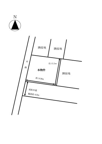 東山崎町　土地の土地図