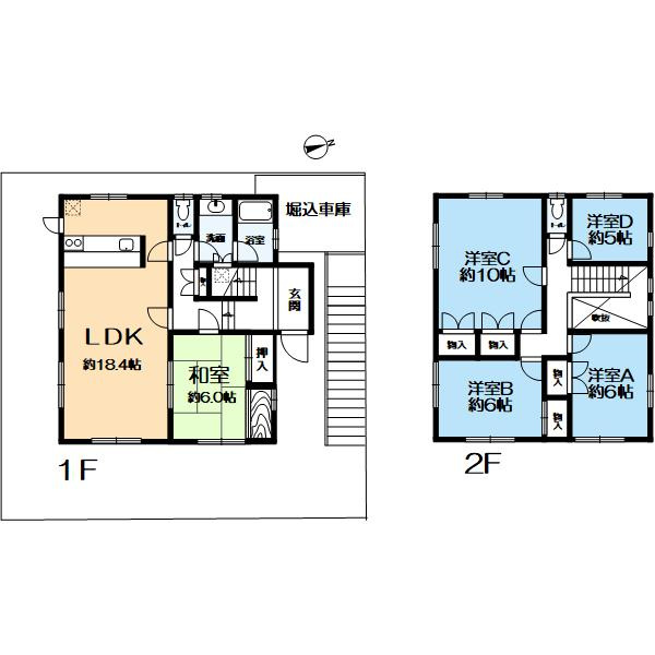 唐櫃台4丁目一戸建の間取り