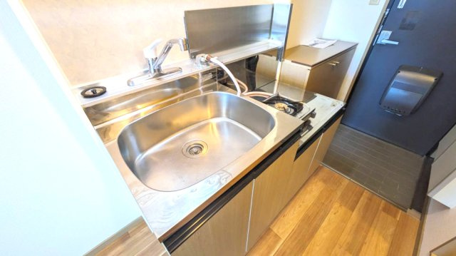 パークヴィラ甲子園口のキッチン|コンパクトなキッチンで掃除もラクラク