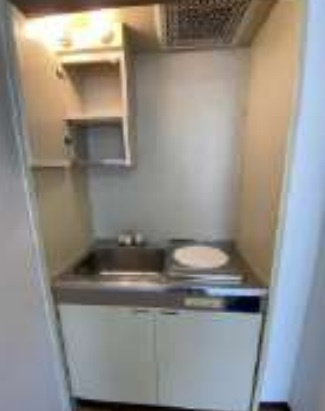 大阪市東住吉区北田辺４丁目の一棟マンションのキッチン