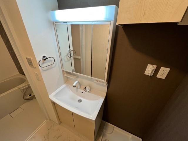 射水市三ヶ賃貸アパート新築工事の洗面所|洗髪洗面化粧台（イメージ）