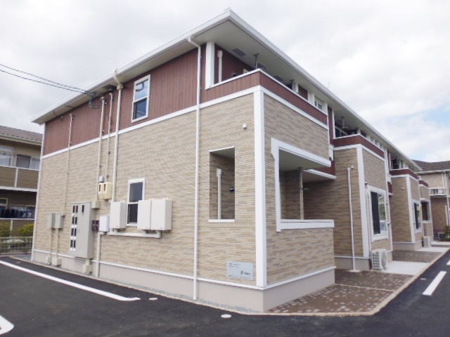 倉敷市福田町古新田のアパートの外観