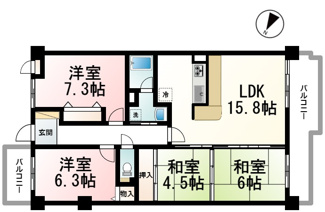 【間取り】 | ライオンズマンション大津秋葉台