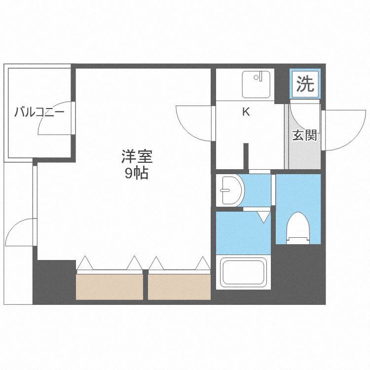 ルクレ西長堀の間取り