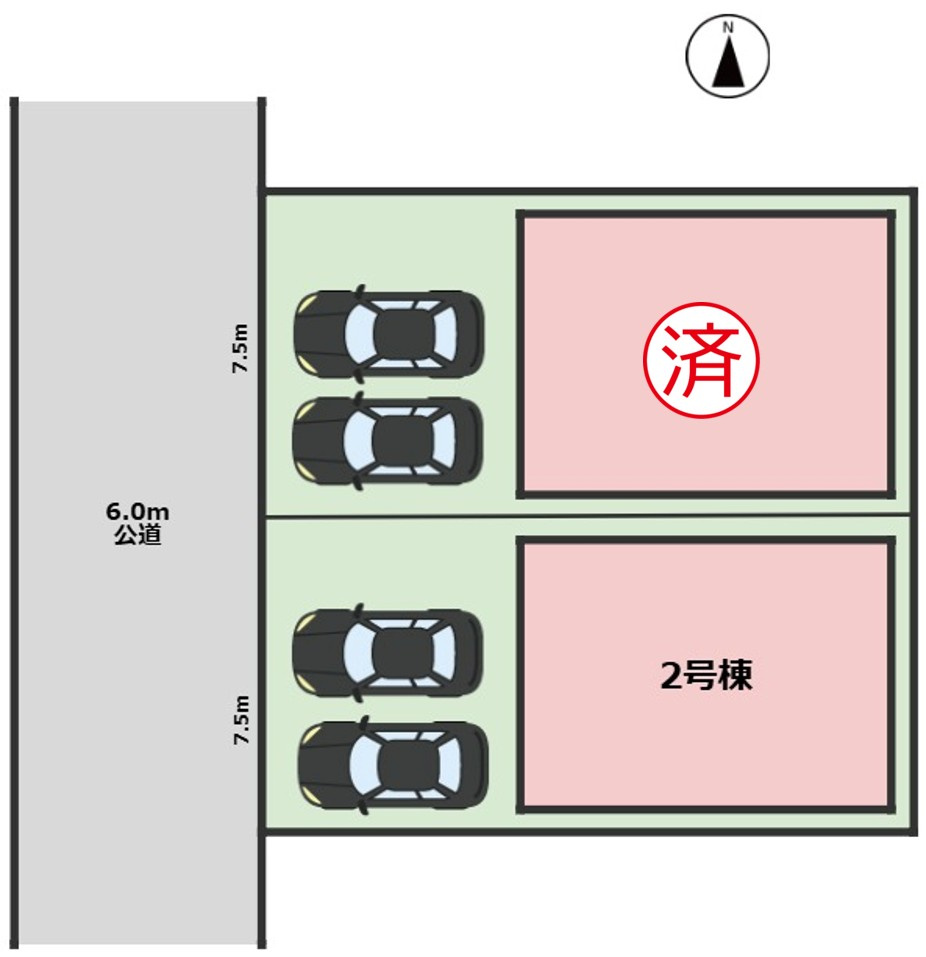 Terrechez中川区中須町2期｜名古屋市の戸建ならホームアップの区画図