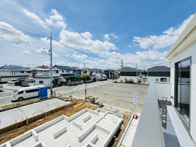 柏市豊住４丁目新築戸建【柏第八小学校：8分】の展望|バルコニーより道路側眺望