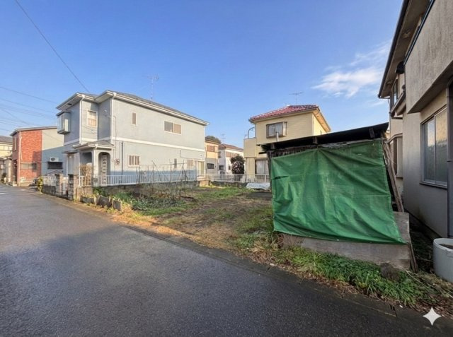 野田市岡田　売地　41坪の前面道路含む現地写真