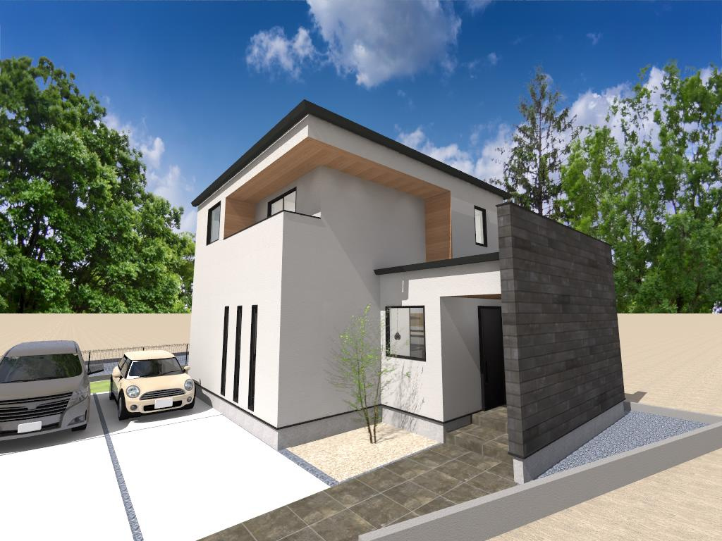 【土地図＋建物プラン例】の画像