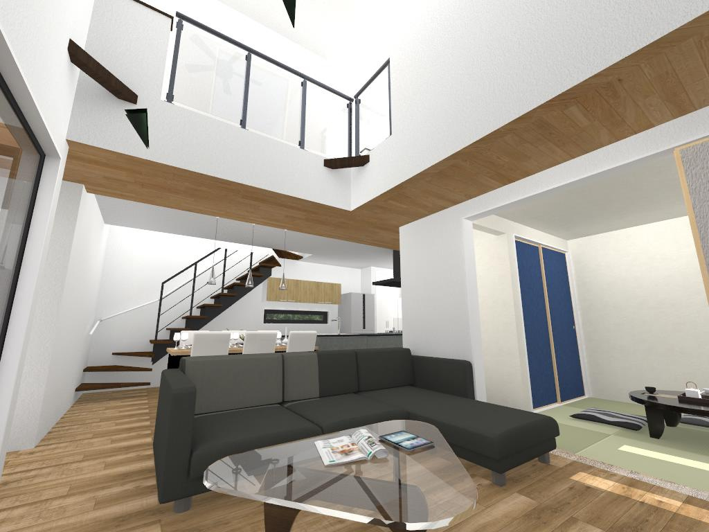 【土地図＋建物プラン例】の画像