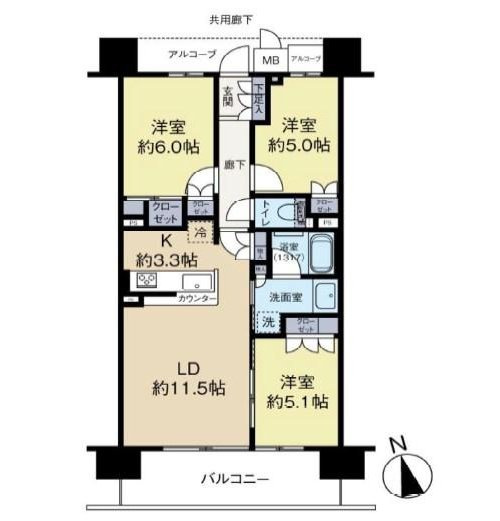 【間取り】 | ジオ天六ツインタワーズWEST