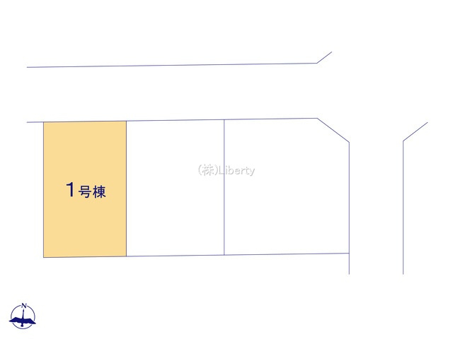 潮来市日の出23-3期　１号棟　新築戸建の区画図