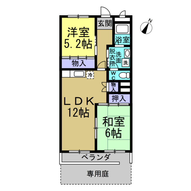 グリーンヒル巽ヶ丘Ａ棟の間取り