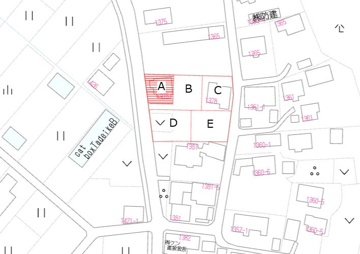 北諸県郡三股町大字蓼池の売地の土地図