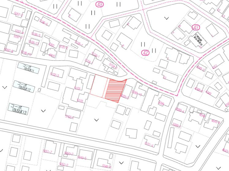 北諸県郡三股町大字樺山の売地の土地図