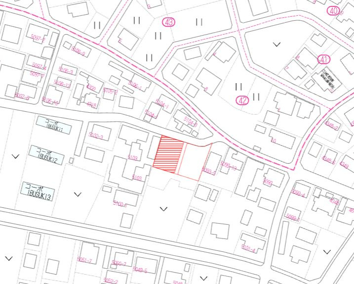 北諸県郡三股町大字樺山の売地の土地図