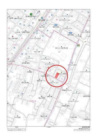 小山市暁3丁目（2区画）の地図